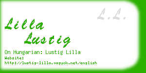 lilla lustig business card